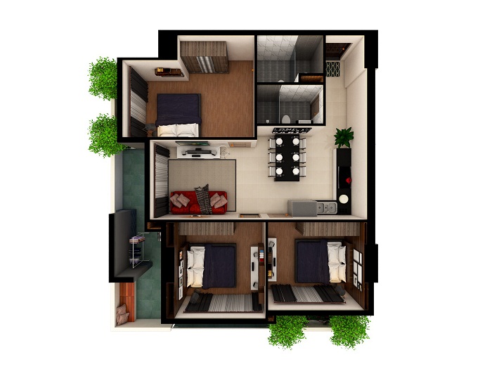 Layout thiết kế căn hộ 